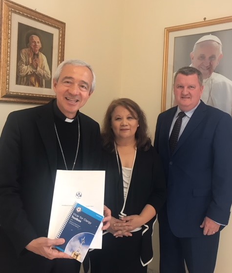 AB Patron Wong, Karen Fong, and Gerard O'Connor, Vatican City, Rome