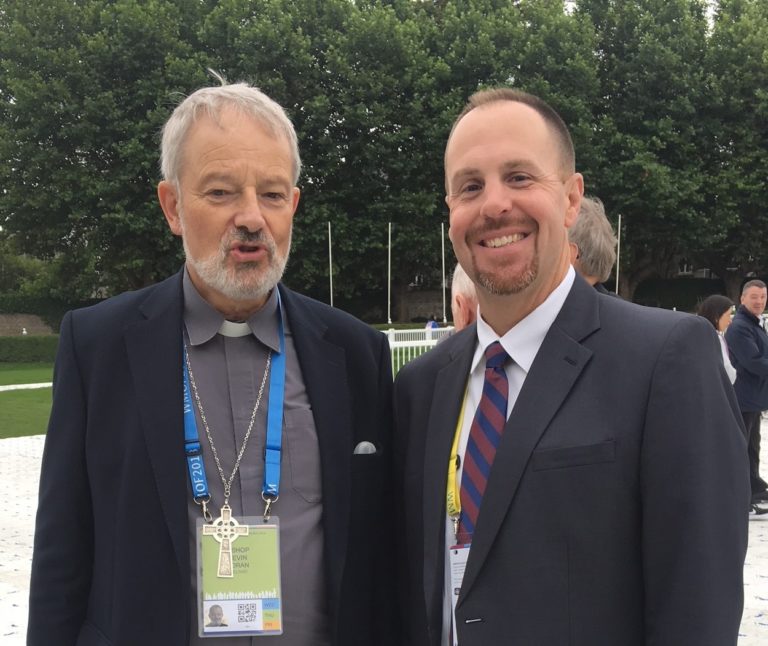 Bishop Doran of Elphin, and David Shellenberger at World Meeting of Families, 2018