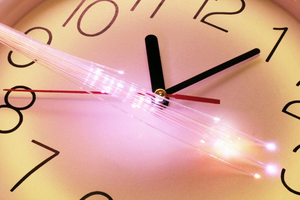 Clock With Optical Fibers