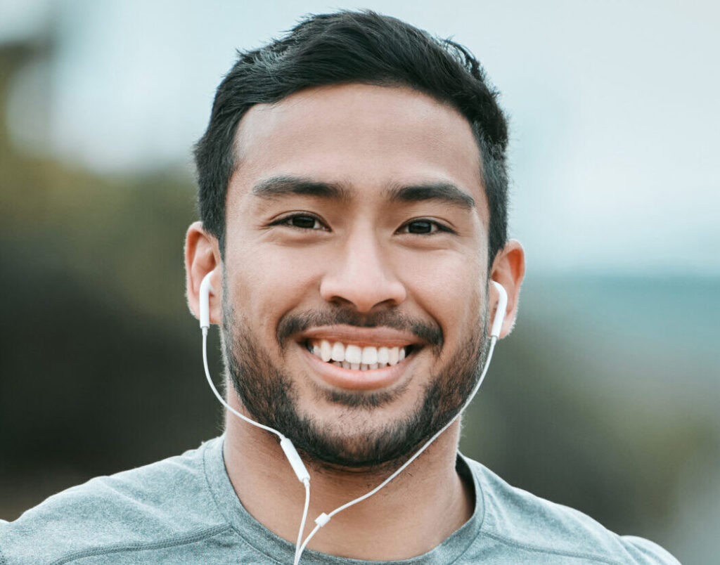Shot Of A Young Man Going For A Morning Run
