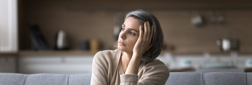 Pensive Woman Looking Out Window, Ponders, Missing, Deep In Thoughts
